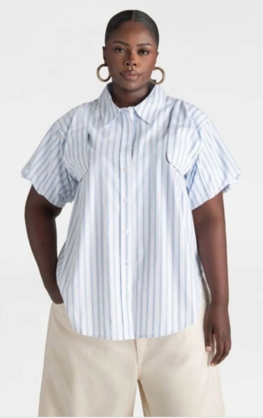 KBB by KAHLANA Women’s Long Sleeve ‘The Convertible Sleeve Button Down